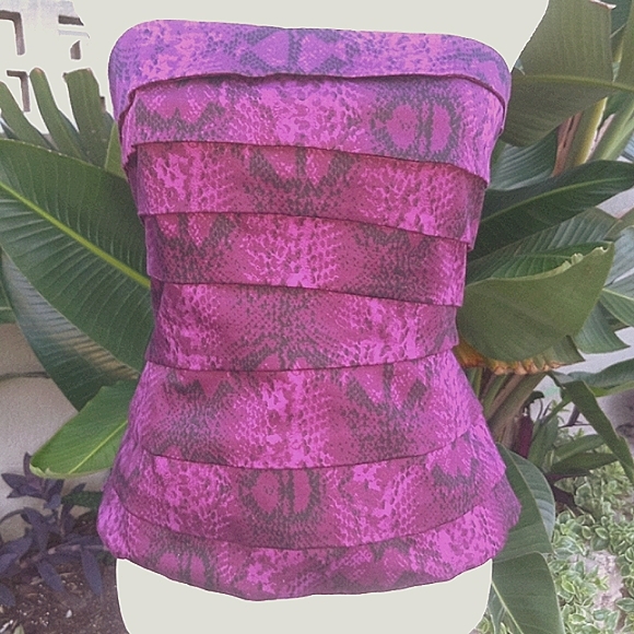 WHBM Purple Layered Reptile Top Removable Straps - Picture 1 of 6